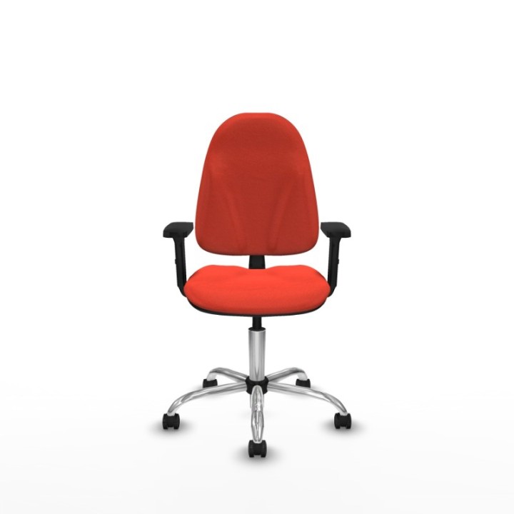 Algarra CP bali naranja oscuro brazos 2D base cromada ruedas autofrenantes 50mm