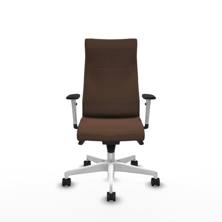 Albacete dirección sincro bali marrón oscuro brazos 1D blancos base blanca ruedas 65 nailon