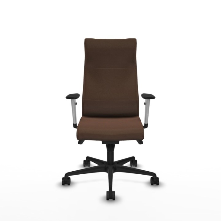 Albacete dirección sincro bali marrón oscuro brazos 1D blancos base nailon ruedas 65 nailon