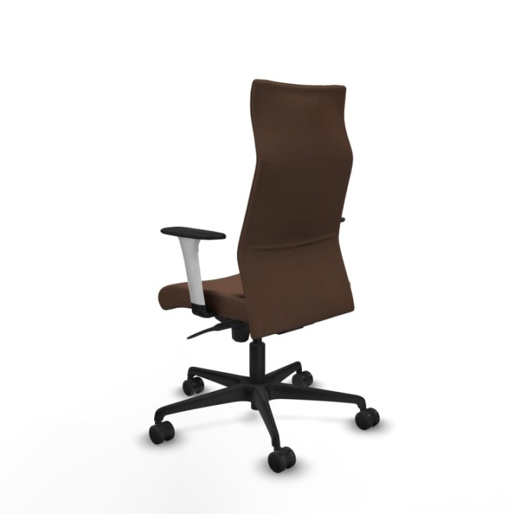 Albacete dirección sincro bali marrón oscuro brazos 1D blancos base nailon ruedas 65 nailon