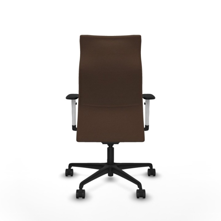 Albacete dirección sincro bali marrón oscuro brazos 1D blancos base nailon ruedas 65 nailon