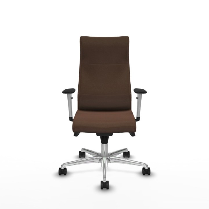 Albacete dirección sincro bali marrón oscuro brazos 1D blancos base aluminio ruedas 65 nailon