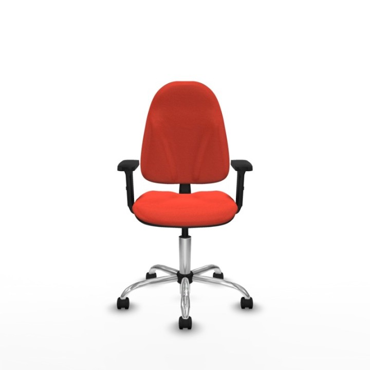 Algarra CP bali naranja oscuro brazos 2D base cromada ruedas nailon 50mm