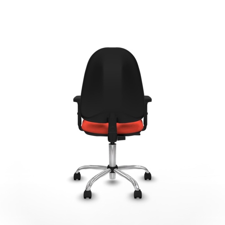 Algarra CP bali naranja oscuro brazos 2D base cromada ruedas nailon 50mm