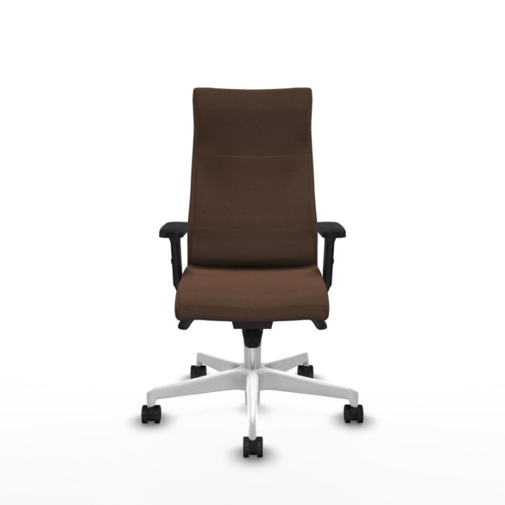 Albacete dirección sincro bali marrón oscuro brazos 2D base blanca ruedas 65 nailon