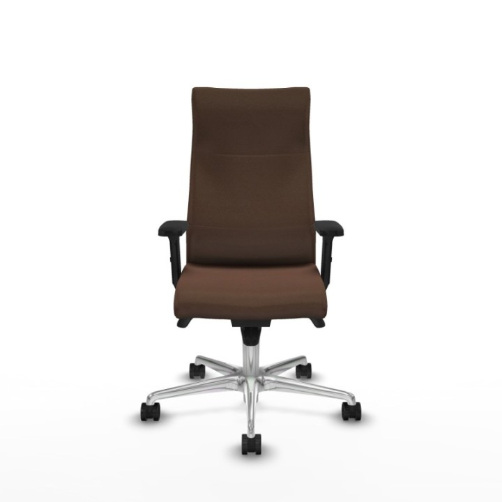 Albacete dirección sincro bali marrón oscuro brazos 2D base aluminio ruedas 65 nailon