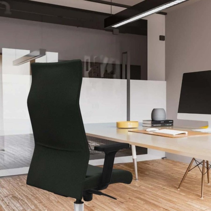 Albacete dirección sincro bali marrón oscuro brazos 2D base aluminio ruedas 65 nailon