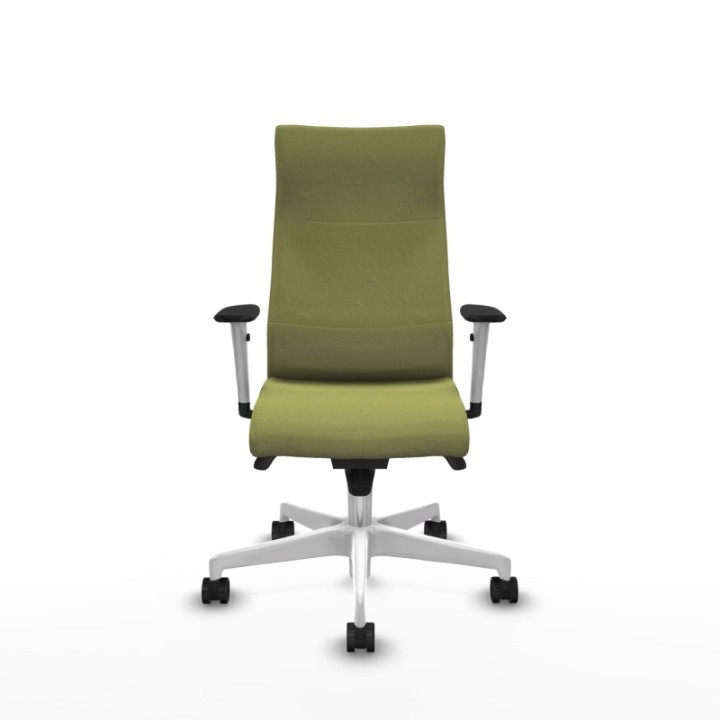 Albacete dirección sincro bali verde oliva brazos 1D blancos base blanca ruedas 65 nailon