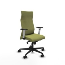 Albacete dirección sincro bali verde oliva brazos 1D blancos base nailon ruedas 65 nailon