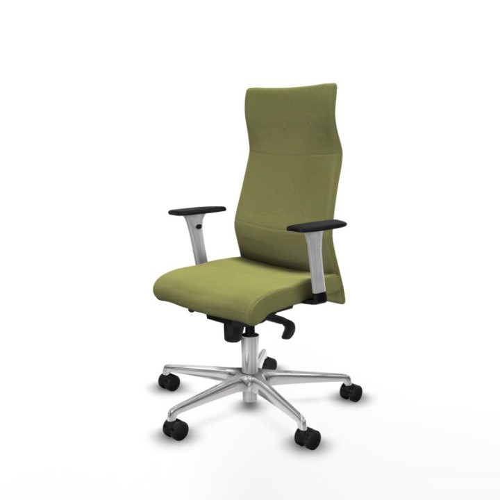 Albacete dirección sincro bali verde oliva brazos 1D blancos base aluminio ruedas 65 nailon