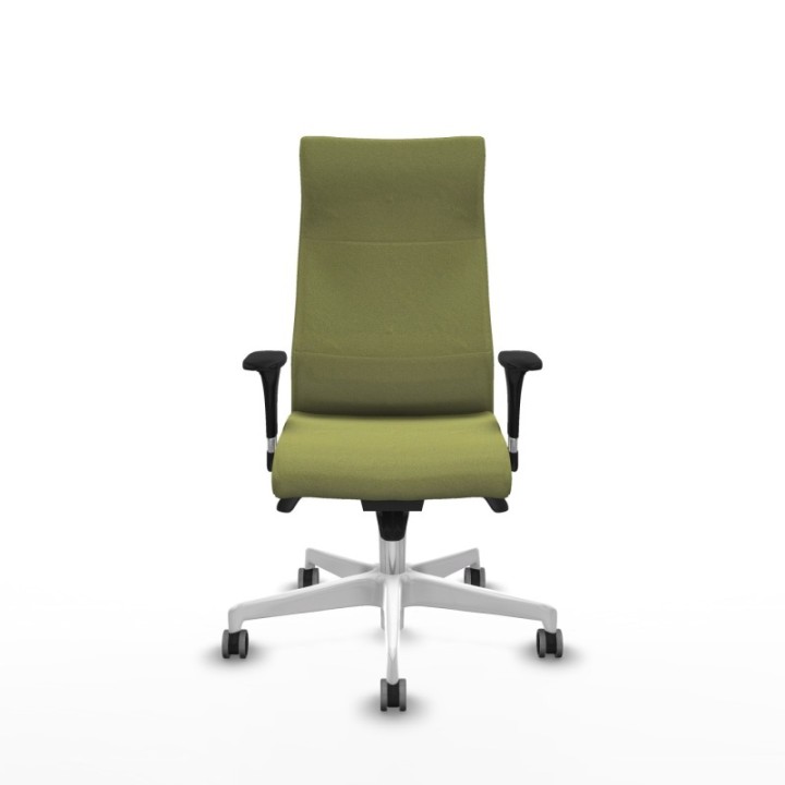 Albacete dirección sincro bali verde oliva brazos 1D cromados base blanca ruedas 65 engomadas