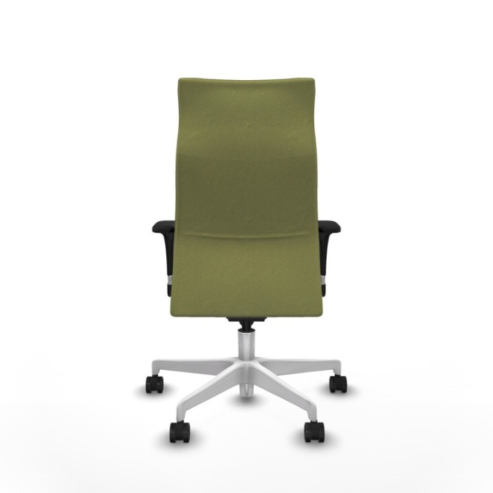 Albacete dirección sincro bali verde oliva brazos 1D cromados base blanca ruedas 65 nailon