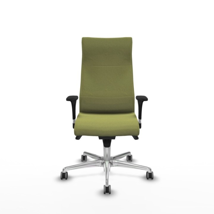 Albacete dirección sincro bali verde oliva brazos 1D cromados base aluminio ruedas 65 engomadas