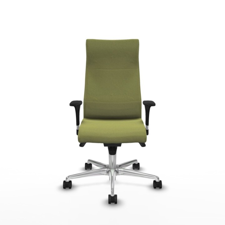 Albacete dirección sincro bali verde oliva brazos 1D cromados base aluminio ruedas 65 nailon