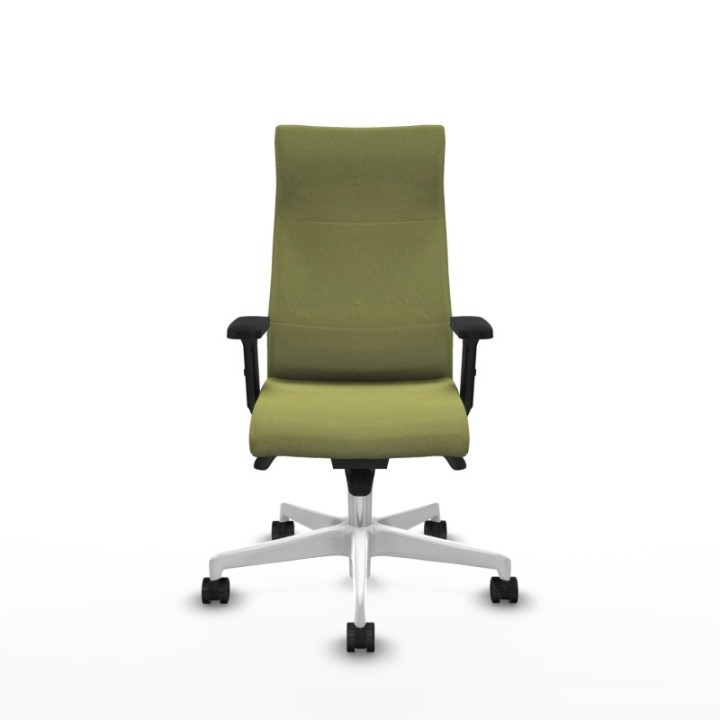 Albacete dirección sincro bali verde oliva brazos 2D base blanca ruedas 65 nailon