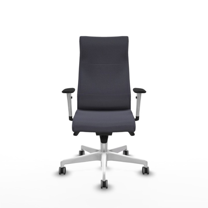 Albacete dirección sincro bali gris oscuro brazos 1D blancos base blanca ruedas 65 engomadas