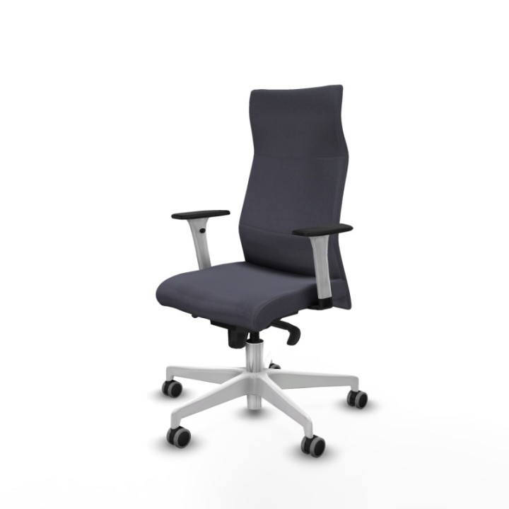 Albacete dirección sincro bali gris oscuro brazos 1D blancos base blanca ruedas 65 engomadas