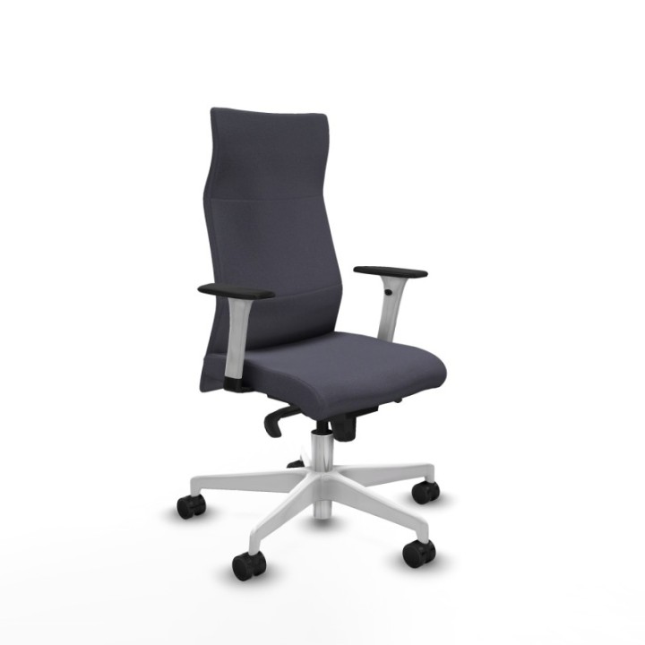 Albacete dirección sincro bali gris oscuro brazos 1D blancos base blanca ruedas 65 nailon