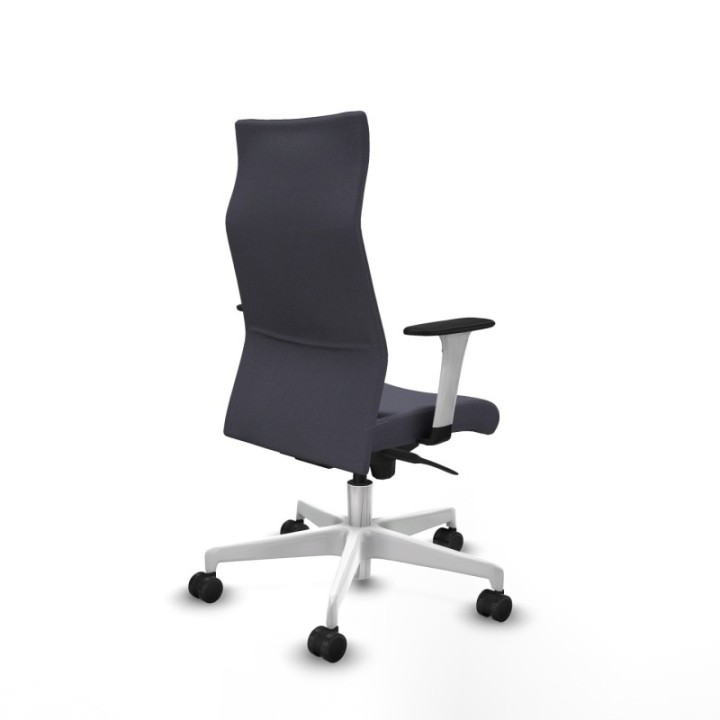 Albacete dirección sincro bali gris oscuro brazos 1D blancos base blanca ruedas 65 nailon