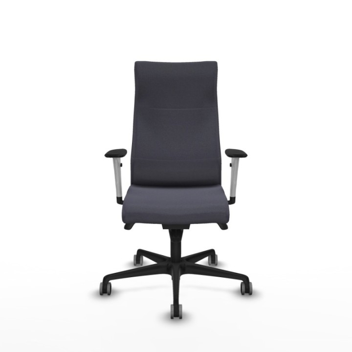 Albacete dirección sincro bali gris oscuro brazos 1D blancos base nailon ruedas 65 engomadas