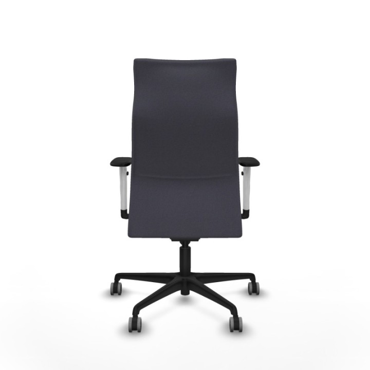 Albacete dirección sincro bali gris oscuro brazos 1D blancos base nailon ruedas 65 engomadas