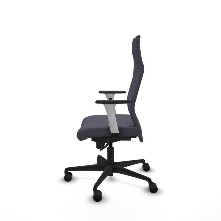 Albacete dirección sincro bali gris oscuro brazos 1D blancos base nailon ruedas 65 nailon