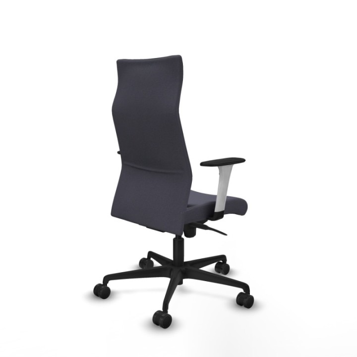 Albacete dirección sincro bali gris oscuro brazos 1D blancos base nailon ruedas 65 nailon