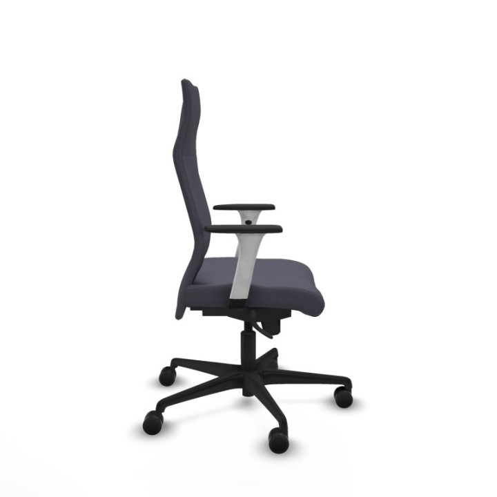 Albacete dirección sincro bali gris oscuro brazos 1D blancos base nailon ruedas 65 nailon