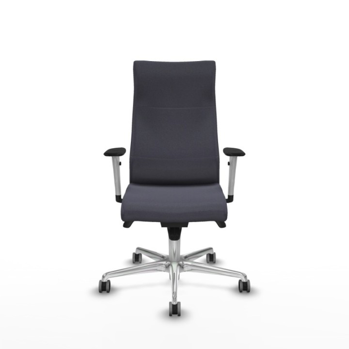 Albacete dirección sincro bali gris oscuro brazos 1D blancos base aluminio ruedas 65 engomadas