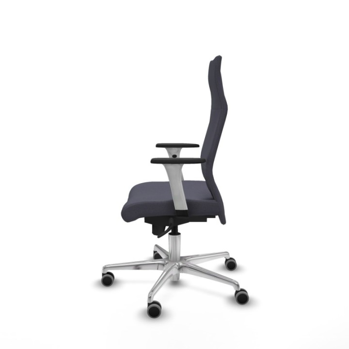 Albacete dirección sincro bali gris oscuro brazos 1D blancos base aluminio ruedas 65 engomadas