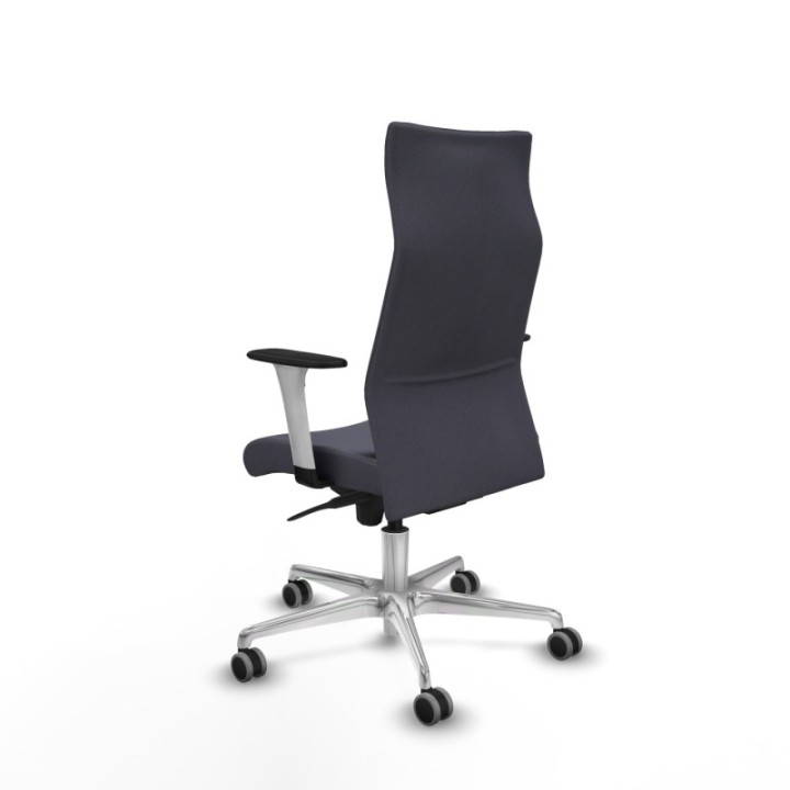 Albacete dirección sincro bali gris oscuro brazos 1D blancos base aluminio ruedas 65 engomadas