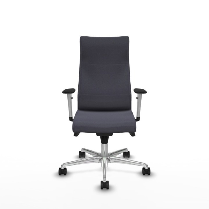 Albacete dirección sincro bali gris oscuro brazos 1D blancos base aluminio ruedas 65 nailon