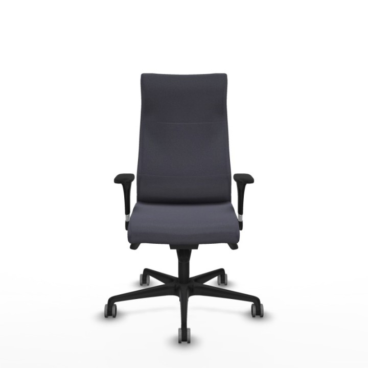 Albacete dirección sincro bali gris oscuro brazos 1D cromados base nailon ruedas 65 engomadas