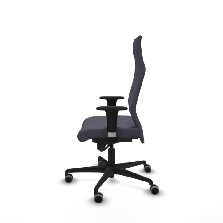 Albacete dirección sincro bali gris oscuro brazos 1D cromados base nailon ruedas 65 engomadas