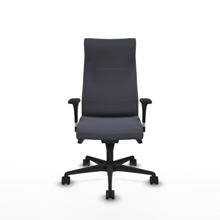 Albacete dirección sincro bali gris oscuro brazos 1D cromados base nailon ruedas 65 nailon