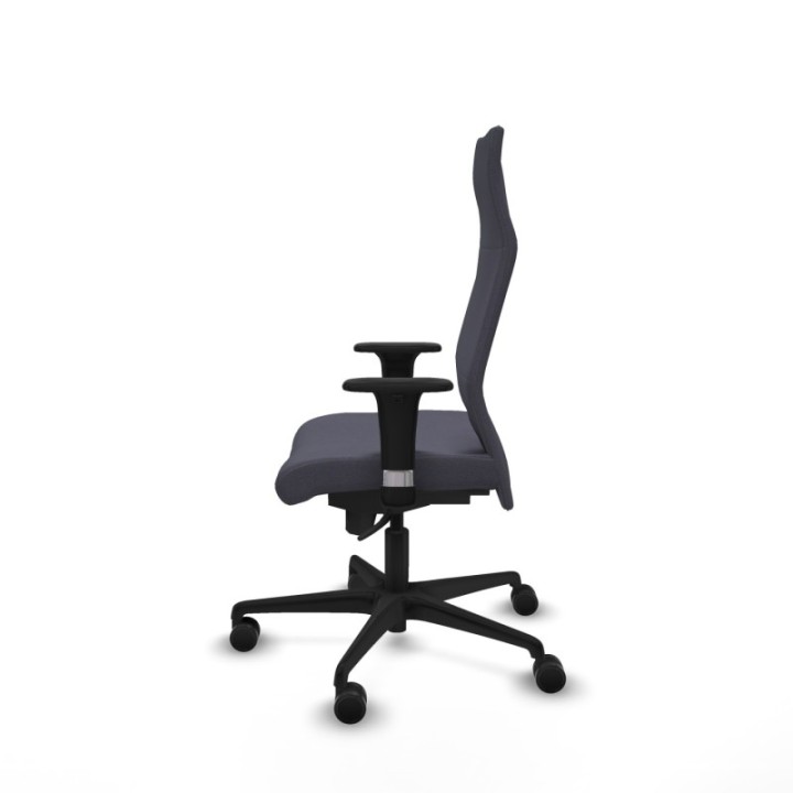 Albacete dirección sincro bali gris oscuro brazos 1D cromados base nailon ruedas 65 nailon