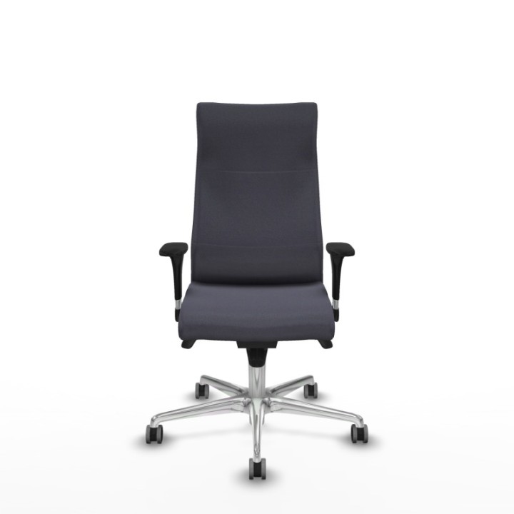 Albacete dirección sincro bali gris oscuro brazos 1D cromados base aluminio ruedas 65 engomadas