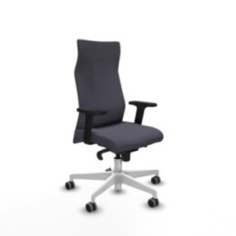 Albacete dirección sincro bali gris oscuro brazos 2D base blanca ruedas 65 engomadas