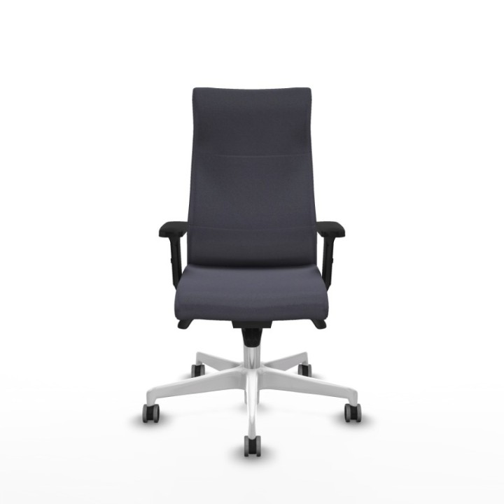 Albacete dirección sincro bali gris oscuro brazos 2D base blanca ruedas 65 engomadas