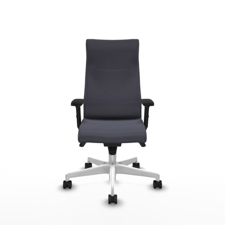 Albacete dirección sincro bali gris oscuro brazos 2D base blanca ruedas 65 nailon