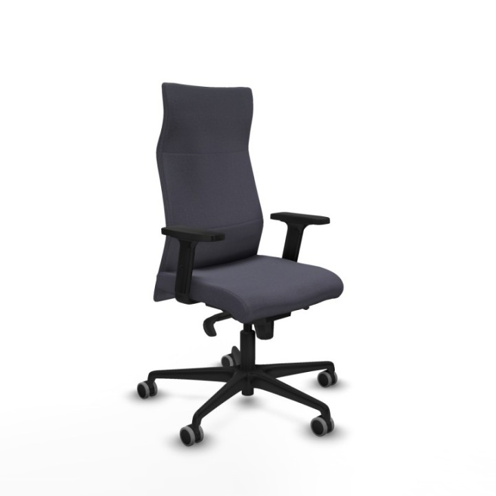 Albacete dirección sincro bali gris oscuro brazos 2D base nailon ruedas 65 engomadas