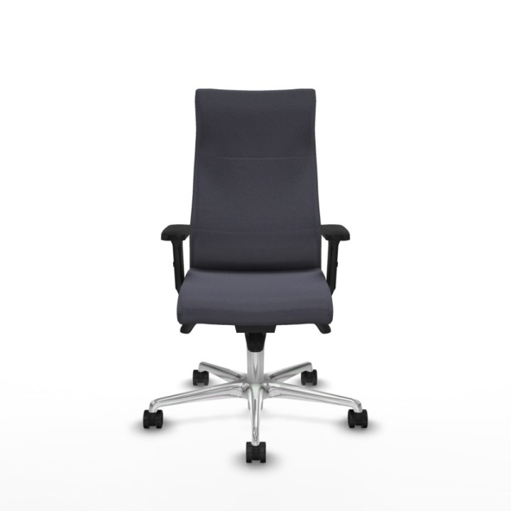 Albacete dirección sincro bali gris oscuro brazos 2D base aluminio ruedas 65 nailon