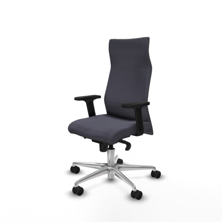 Albacete dirección sincro bali gris oscuro brazos 2D base aluminio ruedas 65 nailon