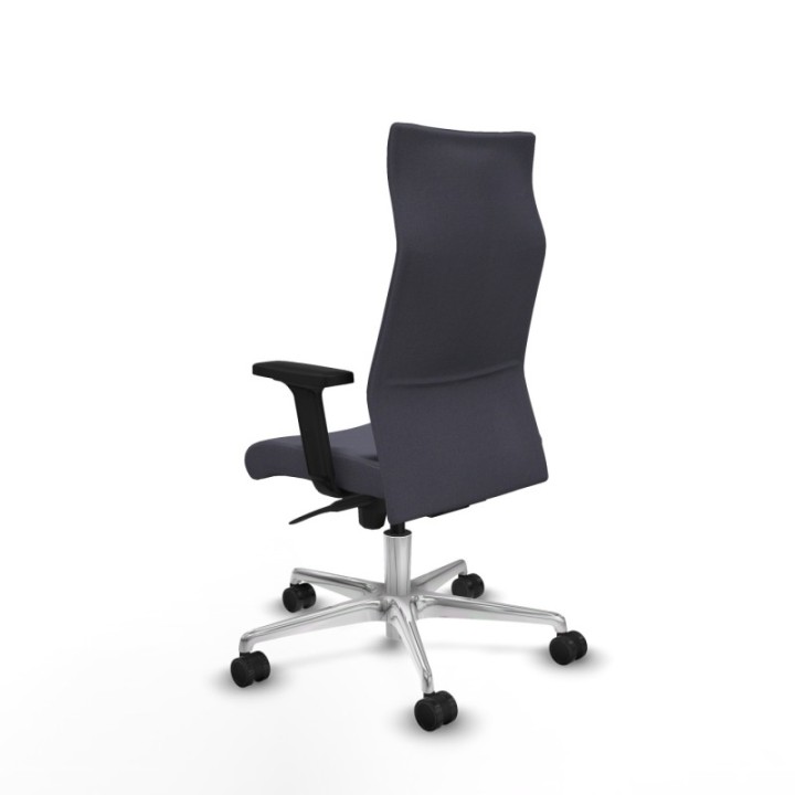 Albacete dirección sincro bali gris oscuro brazos 2D base aluminio ruedas 65 nailon