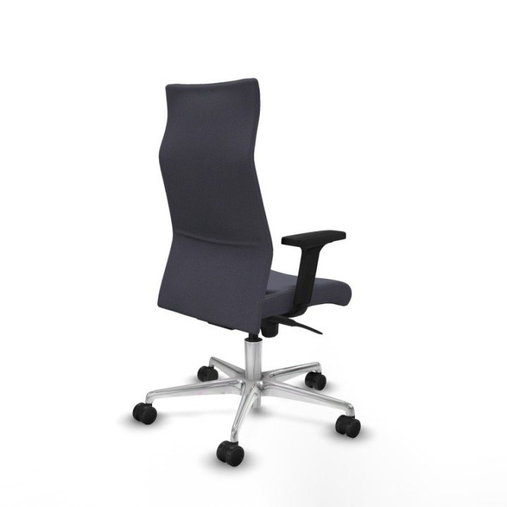 Albacete dirección sincro bali gris oscuro brazos 2D base aluminio ruedas 65 nailon