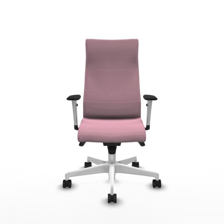 Albacete dirección sincro bali rosa brazos 1D blancos base blanca ruedas 65 nailon