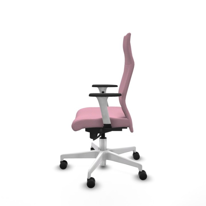 Albacete dirección sincro bali rosa brazos 1D blancos base blanca ruedas 65 nailon