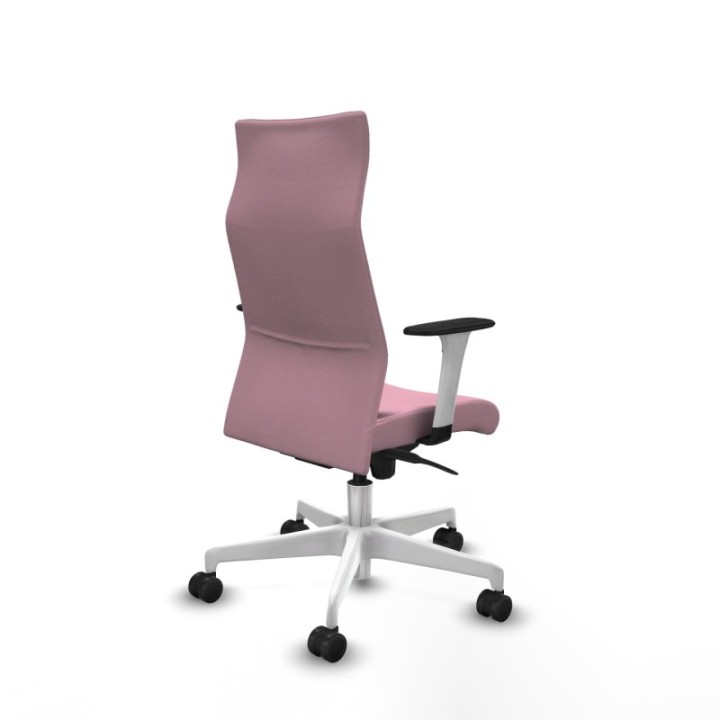 Albacete dirección sincro bali rosa brazos 1D blancos base blanca ruedas 65 nailon