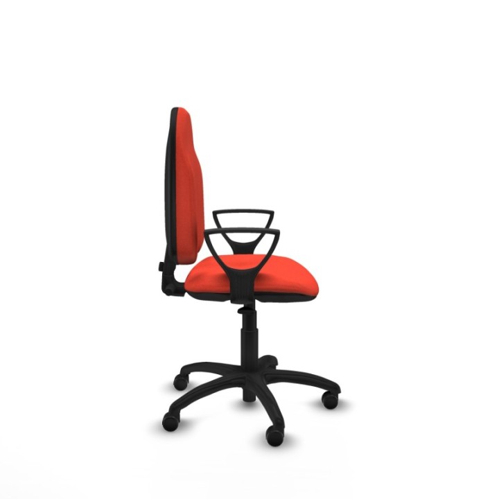 Algarra CP bali naranja oscuro brazos fijos base poliamida ruedas engomadas 50mm