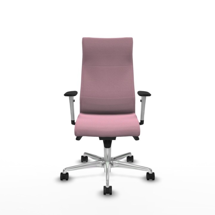 Albacete dirección sincro bali rosa brazos 1D blancos base aluminio ruedas 65 nailon